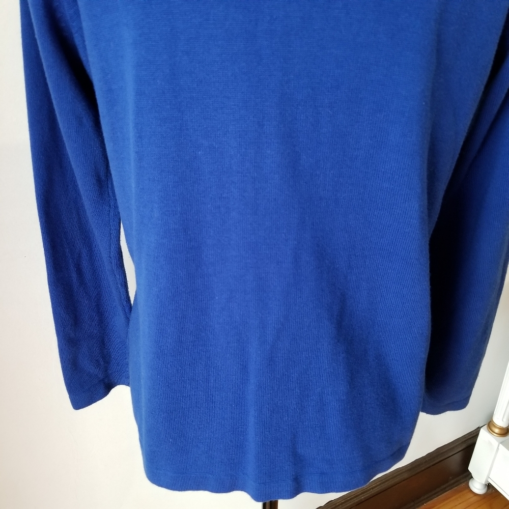 COPY - QUACKER FACTORY Cardigan Royal Blue Sequin Sweater SIZE XS. - Picture 10 of 15